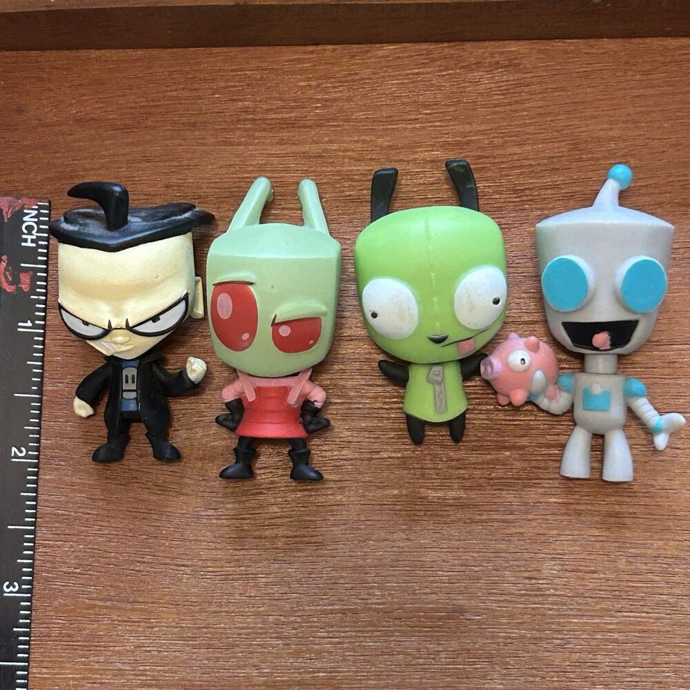 4 Funko Pop Television Invader Zim mini bobblehead figures Original Figures